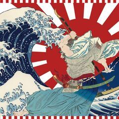 日本デザイン Tシャツ 旭日旗 浮世絵 しっかり生地 葛飾北斎 織田信長 日章の画像