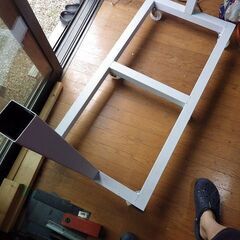 鉄角パイプ50x50x1.2 で作った作業台脚部 有効活用して頂ける方の画像