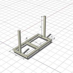鉄角パイプ50x50x1.2 で作った作業台脚部 有効活用して頂ける方の画像