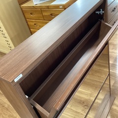 3段シューズラック（ミラー扉付き）【町田市再生家具】251949の画像