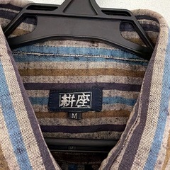ストライプ 半袖シャツ Mサイズの画像