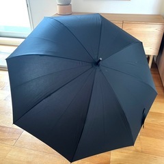 ブラック 長傘 新品同様 シンプルデザインの画像