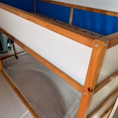 ベッド　IKEA イケア KURA キューラ リバーシブルベッド, ホワイト/パイン材90x200 cm の画像