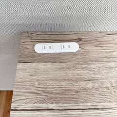 ★美品★デスクセット チェア付 デスク イス セット【セット買い】 コンセント付き 幅80 勉強机 テレワーク ホワイトの画像