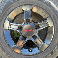 【お値段交渉可】ジムニー専用スタッドレス/5H/YOKOHAMA GEOLANDAR I/T-S【185/85R16】4本セット【SUW】アルミホイール付き/ガリ傷無し/美品/リフトアップの画像
