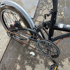 折りたたみ自転車　サスペンション付き　ギア付き　ハンドル　アウトドア　の画像