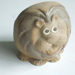 土焼き ライオンの鉢カバー（未使用）の画像