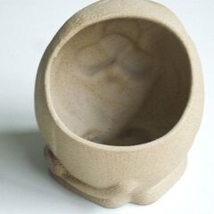 土焼き ライオンの鉢カバー（未使用）の画像