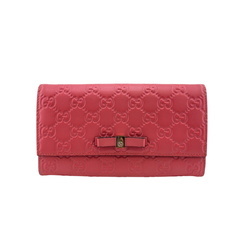 グッチ GUCCI 長財布 GG シマ フラップ リボン 388679 ピンクの画像