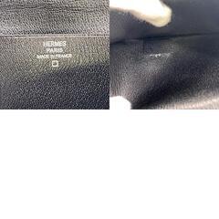 エルメス HERMES 長財布 アリゲーター クロコ ベアンスフレ ブラックの画像