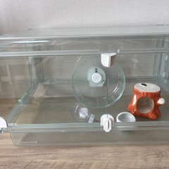 グラスハーモニー600（ハムスターケージ）【清掃済み・すぐ使えます】の画像