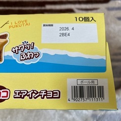 お菓子　ぷくぷくたいエアインチョコ10個入りの画像
