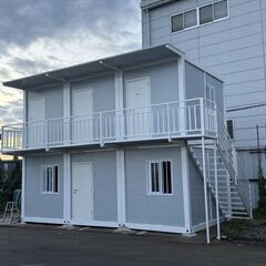 仮設住宅、プレハブ住宅、店舗、仮設ハウス、プレハブハウス、現場事務所、受付室はカスタマイズ可能です。トイレとシャワーもございますの画像