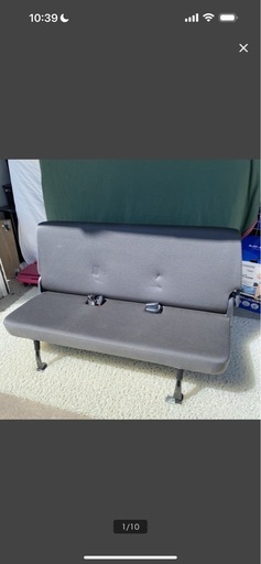 137 TOYOTA トヨタ ハイエース DX セカンドシート 純正 リア ファブリック素材 グレー