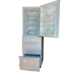 5ドア冷蔵庫 Panasonic 411L キッチン家電 B10001の画像