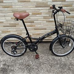 中古自転車 6段変速 20インチ 折り畳み 軽整備済み 防犯登録...