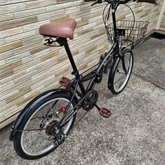 中古自転車 6段変速 20インチ 折り畳み 軽整備済み 防犯登録対応 町田市 相模原市 MM846の画像