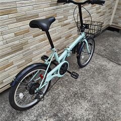 中古自転車 6段変速 20インチ 折り畳み 軽整備済み 防犯登録対応 町田市 相模原市 MM847の画像