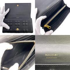 バーバリー BURBERRY 長財布 TBローラ フラップ ブラックの画像