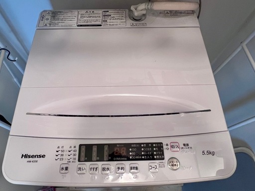 洗濯機　Hisense ハイセンス 5.5kg HW-K55E　