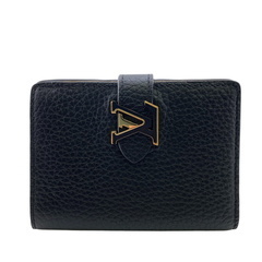 ルイヴィトン LOUIS VUITTON 二つ折り財布 ノワール LVヴェルティカルウォレットコンパクト トリヨン ブラックの画像
