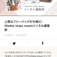 liflattie ships ファーバッグ（リンネル2018年付録）の画像
