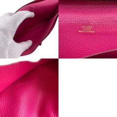 エルメス HERMES 長財布 ベアンスフレ ピンクの画像