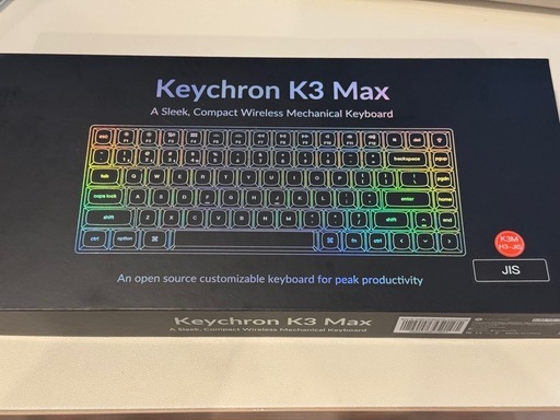 【中古美品】Keychron K3 Max ワイヤレスキーボード RGBライト Keychron K3 Max QMK/VIA ワイヤレス カスタム・メカニカル