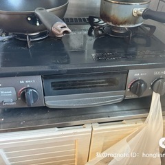 冷蔵庫、洗濯機、炊飯器、レンジ、ガス台の画像