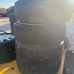 ◆ バリ溝 CLUB LINEA アルミホイール タイヤ 17インチ 4本 4H PCD100 6J ＋42 ZEETEX ZT1000 165/40R17  中古 I77 ◆の画像