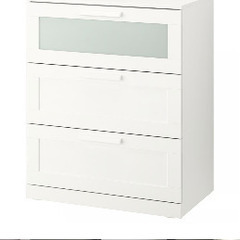 IKEA ブリムネス　3段チェスト黒の画像