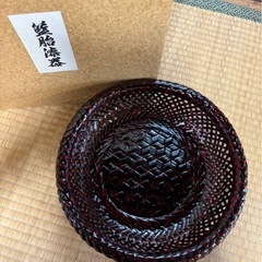 らんたい漆器 菓子鉢　箱付の画像