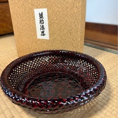 らんたい漆器 菓子鉢　箱付の画像