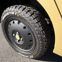 ミライースＬ　リフトアップ　モンスタＲＴタイヤ　マットブラウンオールペイント　バックカメラ　アルミホイール　前後バンパーラプターライナー塗装　ナビ　Ｂｌｕｅｔｏｏｔｈ接続　ハンズフリー通話　フルセグＴＶＣＤ／ＤＶＤの画像