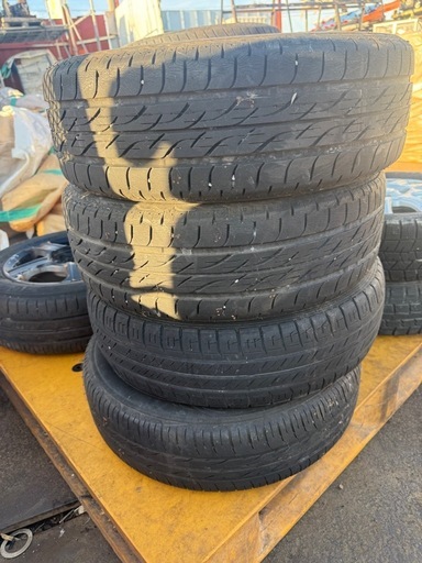 バリ山 スズキ ラパン純正 14×4.5J +45 PCD100 ブリジストン 21年 165/55R14 72v