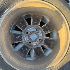 バリ山 スズキ ラパン純正 14×4.5J +45 PCD100 ブリジストン 21年 165/55R14 72vの画像