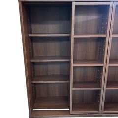【可動スライド式】本棚 小物棚 収納シェルフ 棚 書棚 マンガ CD DVD収納に★ブラウンの画像