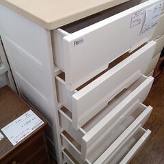 ★リユースのサカイ水戸店★  プラチェスト オフホワイト H104.5×D40.5×W55.5 クリーニング済み MT5680の画像