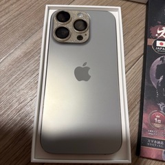 iPhone15PRO本体・箱・ステッカー・ふぃるフィルムの画像