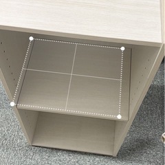 カラーBOXホワイト　サイズおおきめ大きめの画像