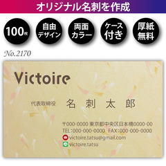 名刺印刷 100枚 両面 フルカラー 紙ケース付 No.2…