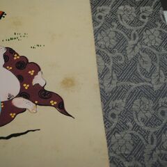[1581]七福神　鶴　 掛け軸　縁起物　共箱付き　紫峰の画像
