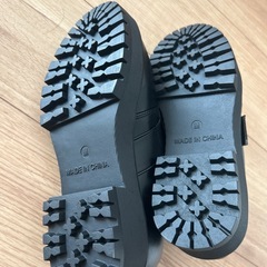 【新品・未使用】DUBLE LOOP 黒 厚底 ローファー Mサイズ バックルの画像