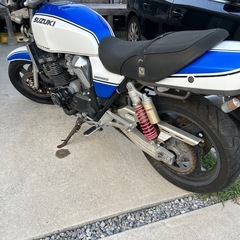 【セル1発始動】GSX400 インパルス　Suzuki カスタムバイク車体 青/白の画像