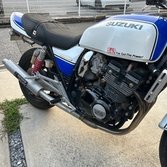 【セル1発始動】GSX400 インパルス　Suzuki カスタムバイク車体 青/白の画像