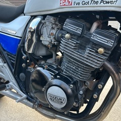 【セル1発始動】GSX400 インパルス　Suzuki カスタムバイク車体 青/白の画像