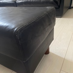 本革　無印良品　オットマン　　　の画像