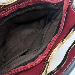 インポート    2way   ショルダー ハンド  バッグ  リップ 型持ち手 赤　秋　かばん　斜めがけ　ハンドバッグ 可愛い　リップ　女の子　レディースの画像