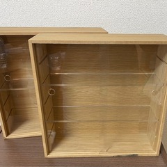 無印　ショーケース　ミニ棚　2つセットの画像
