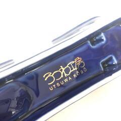 未使用 UTSUWA KOBO うつわ工房 スプーン　トレイ カトラリー 置き 陶器 青　Princess Rose プリンセスローズ 陶器　金彩  小物　ブルーの画像